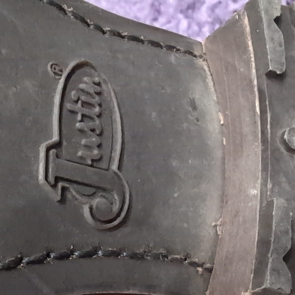 Justins Women’s Riding Boots | 100% Brown Leather | Quilted | Size 7B - Picture 9 of 11